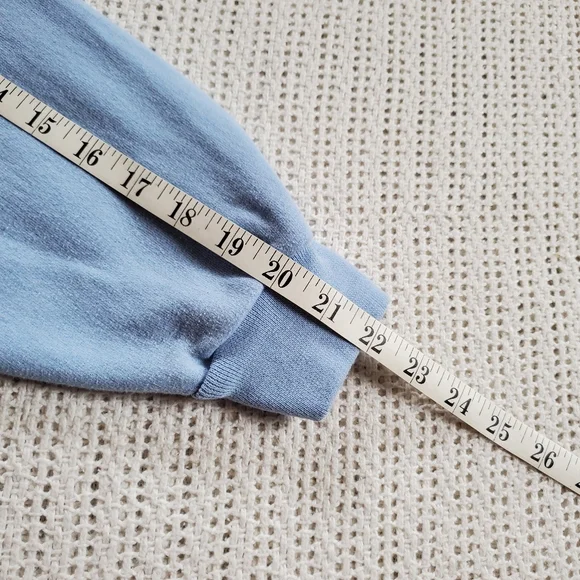 Vintage Jerzees Nublend Sweatshirt Blue Fall Leaves Birds Adult Size Medium - Picture 7 of 9